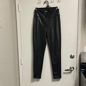 Rewash Black Faux Leather Pants